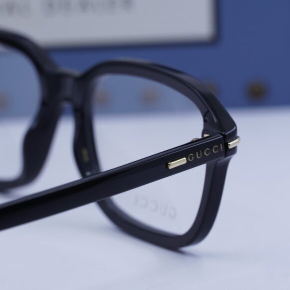 Gucci GG1446O 001 Rectangle Eyeglasses 56mm Black - Picture 10 of 12